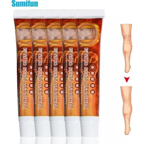 Sumifun 5Pcs Skin Care Varicose Veins Cream Varicosity Angiitis Removal Herbal Medical Plaster Vasculitis Phlebitis Spider Cream