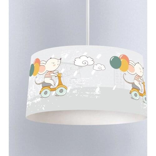 Lamp For Kids Bedrooms Light Chandelier for Living Room Childrens Room Gray Mouse Balloon Model 194