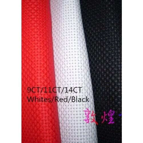 Fabric Cross Stitch First Classical Whites or Red or Black Canvas 9CT OR 11CT OR 14CT Aida Cloth Factory Shop 59X39.4inch