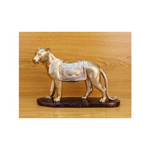 MODERN ABSTRACT GOLDEN LEOPARD SCULPTURE GEOMETRIC RESIN LEOPARD STATUE WILD ANIMAL DECORATION GIFT CRAFTS HOME ACCESSORIES