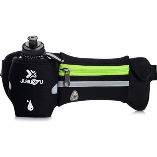 Men Women Waterproof Running Waist Bag with Water Bottle Sports Jogging Hydration Belt Bags Fitness Hiking Climbing Hip Packs