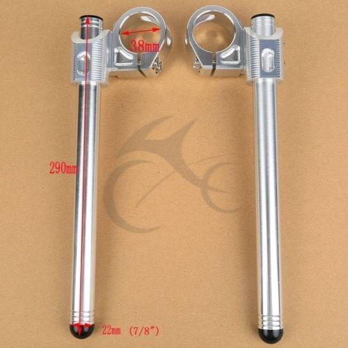 38mm HandleBars Clip On Handle Bar Cafe Racer For KAWASAKI ZX600 ZX750 Ninja 600R ZX-7 1989-1992