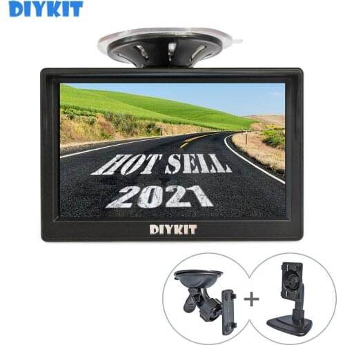 DIYKIT 800 x 480 5" TFT LCD Display HD Car Monitor Rear View Monitor with Suction Cup and Free Bracket For MPV SUV Horse Lorry
