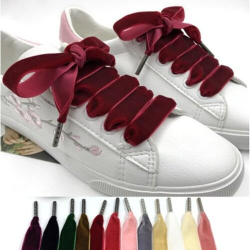 1 pair Vintage Solid Color Velvet Surface Shoelaces Unisex Retro Soft Plush Wide Shoelaces For Sneakers Casual Shoeslaces