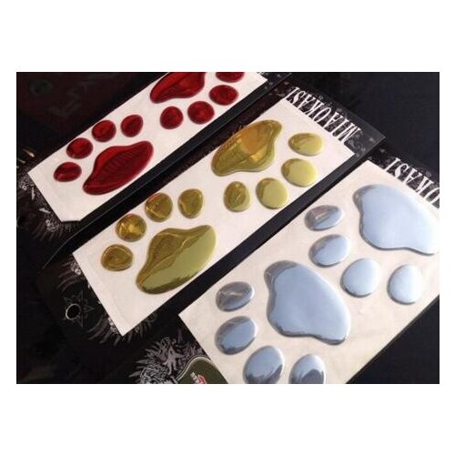 Party Favors Wall Stickers Top quality Dog paw,Dog Footprint 3D Car Sticker,Nick cover sticker MOQ 100pcs