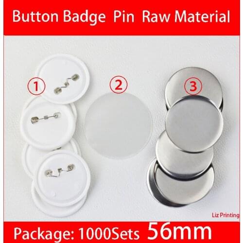 1000Sets/Carton 56mm DIY PIN Button Badge Blank Raw Material button badge Pin supplies parts