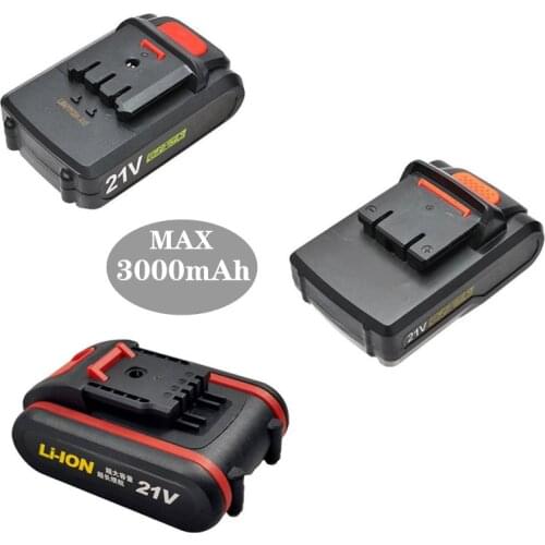 Electric screwdriver large capacity battery 18650 rechargeable battery hand electric drill power supply 21V 18V battery