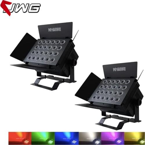 Free Shipping 2pcs/Lot China 320W 24X12W RGBW 4IN1 Led Wall Washer Light LED Flood Square Film Television LEDs For Decoration