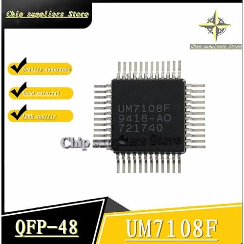 1PCS-2PCS) UM7108F QFP-48 7108F QFP48 7108 LCD display digital voltmeter with serial interface New and original