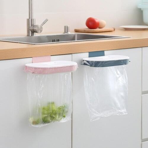 Garbage Bag Holder Kitchen Cupboard Door Drawer Cabinet Hanging Trash Bin Rack Rubbish Bag Storage Kitchen Gadgets Rack Holder