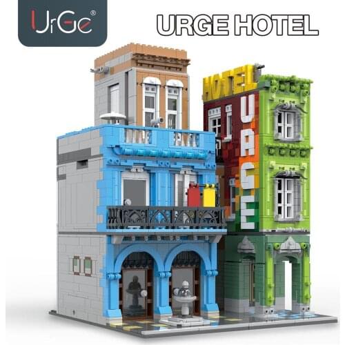 Urge In Stock UG-10182 Creator Street View Series Cuba Hotel Homestay Brigade Model Building Blocks 4143pcs Bricks Kid Toys Gift