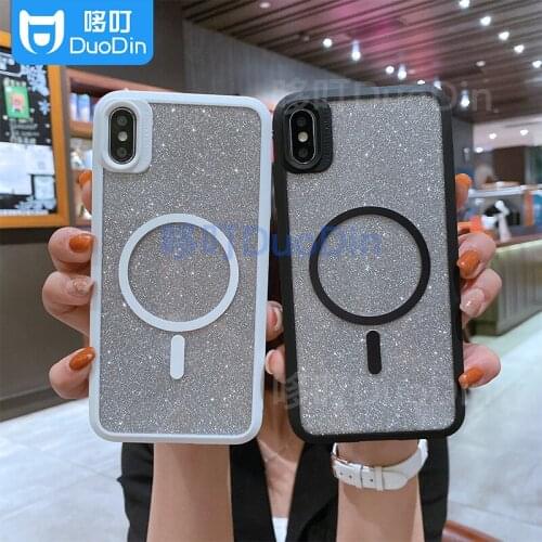 DuoDin Mag Safe Suitable for Apple Xs Business XsMax Simple Apple X Black Protective Shell TPU Magnetic Adsorption CASE