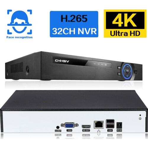 H.265 16 Channels CCTV Video Surveillance IP Video Recorder NVR 4K 32CH Motion Detection Network Camera Video Recorder POE 16CH