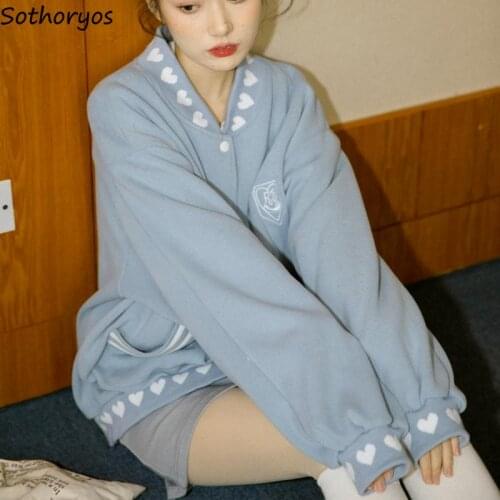 College Sweet Casual Jackets Women Patchwork Kawaii Retro Loose All-match Coats Teen Girls Preppy Style Ins Fashion Outerwear