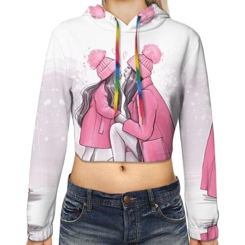 2021 Fashion Women Sweatershirts Super Mom Baby Feme Long Sleeve Pullover Solid Crop Hoodies Sport Pullover Tops