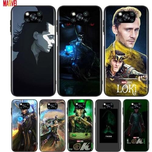 Popular Loki Fashion Soft TPU For Xiaomi Poco X3 NFC M3 M2 X2 F3 F2 Pro C3 F1 Mi Play Mix 3 A2 A1 6X 5X Black Phone Case
