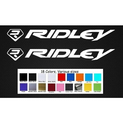 For 2Pcs Ridley Bike Decals Sticker Set 2 DH MTB TR Freeride Dirt Car Styling
