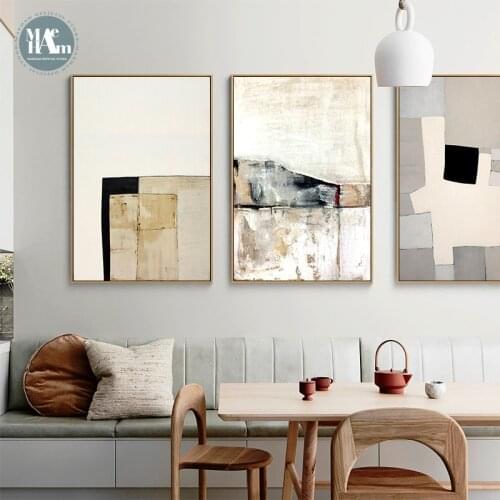 Minimalist Wall Art Canvas Painting Modern Abstract color block Art Poster Print Wall Picture for Living Room Nordic Decor