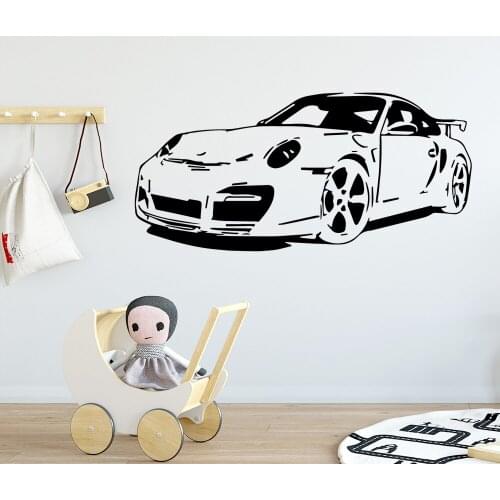 NEW Car Wall Sticker Self Adhesive Vinyl Waterproof Wall Art Decal Nursery Room Decor Decoration Accessories