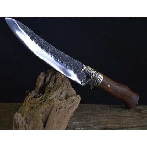 Chef Knife Professional Butcher Knife Stainless Steel Hand-Forged Bone Knife Beef and Mutton Cutting Tool Slicing Knife