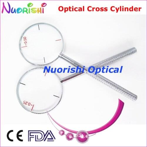 Ophthalmic Optical Cross Cylinder 4 Diopters for Optional 0.25, 0.50, 0.75,1.00 E09-5503 Free Shipping