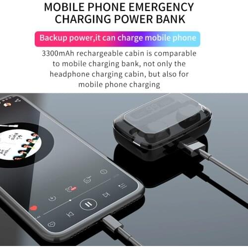 Original M11-9 Wireless Headphones TWS Bluetooth5.0 earphone HiFi IPX7 Waterproof earbuds Touch Control Headset for sports /game