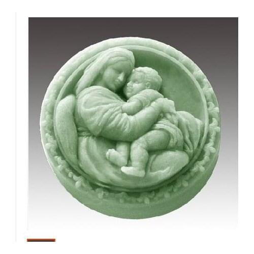 Maria Silicone Soap Mold Cake Decorating Tools Manual Mother and Baby Soap Mold Moulds Silicone Rubber PRZY Eco-friendly