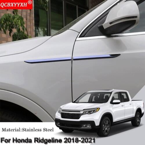 Car Styling Car Side Leaf Plate Decoration Sequins Leaf Board Side Label Stickers Auto Accessories For Honda Ridgeline 2018-2021