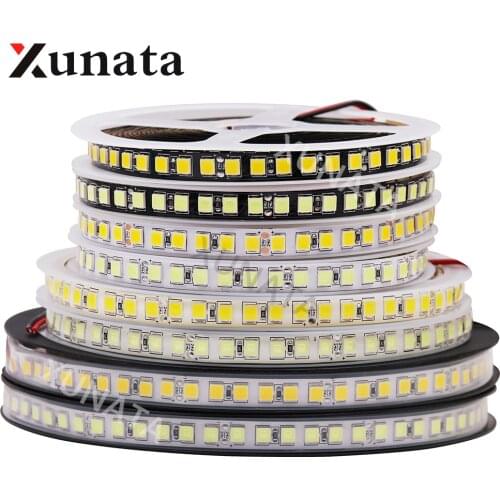 Super Brighter 24V 12V 5054 LED Strip Cool White Warm White 120LEDs/m Black PCB Flexible Tape LED Light Strip Waterproof 5m