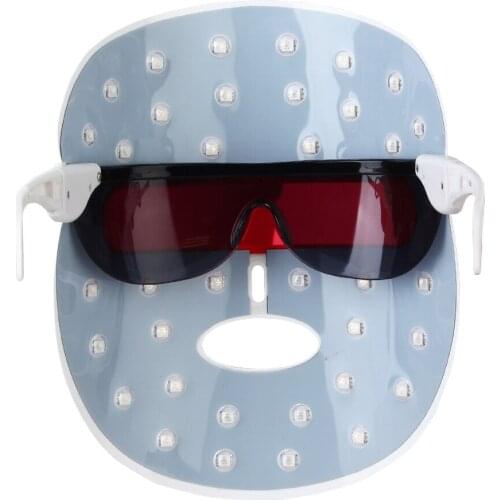 LED 7 Color Face Mask Acne Instrument Beauty Photon Skin Rejuvenation Anti Acne Wrinkle Removal Tighten Pores Spectrometer