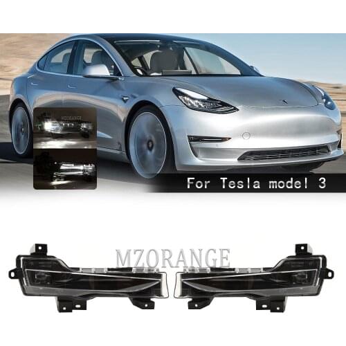 LED Fog Lights Headlights for Tesla Model 3 2017-2020 Fog Lamp Assembly fog lamp LED DRL Driving Lamps