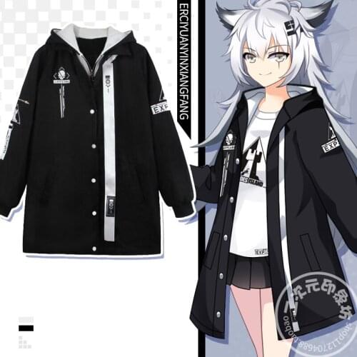 Game Arknights Rhodes Island zipper Hoodie Guard Lappland Cosplay Jacket long sleeve Coat streetwear coats and jackets Anime