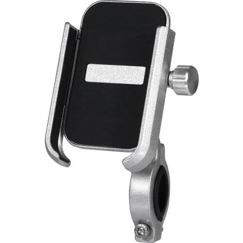 Unviersal Aluminum Alloy Cell Phone Holder for Motorcycle Scooter Handlebar Mount Mirror Free Rotation Bracket for All Phones