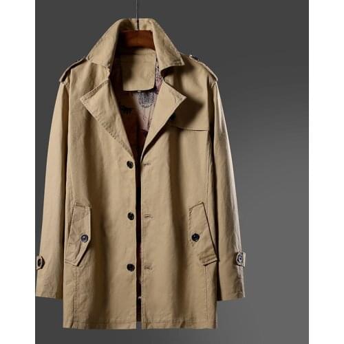 New mens business jacket Fashion autumn mens long cotton windbreaker jacket New 2021 Oversize 6XL 7XL 8XL