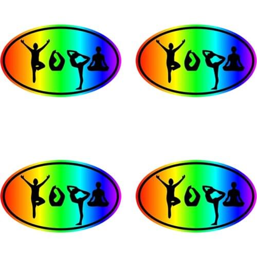 Funny Warning Sign Stickers for Car Yoga Poses Euro Meditation Zen Om Peace Vinyl Decal Stickers Car Waterproof Pvc 13cm X 7.8cm