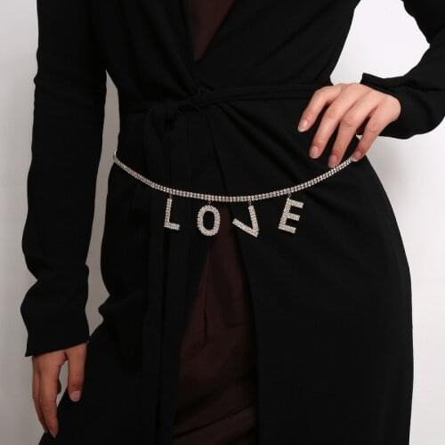 Women Luxury Metal Chain Belt Retro Gold Sliver Tassel Chains Strap Simple LOVE Jewelry Waist Chain For pasek lancuchowy damski