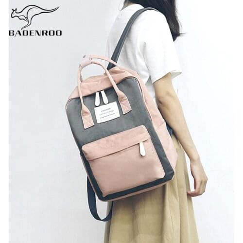 Badenroo Women Backpack School Bag Laptop Backpack For Teenage Girls Waterproof Nylon Female Rucksack Panelled Daypacks Mochila
