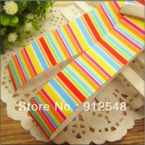 7/8" 22mm color bars printed ribbon grosgrain ribbon,Garment accessories,Hair ribbon,mdxd020