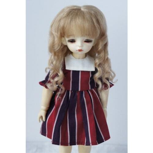 1/6 YOSD Mohair Doll wigs JD162 6-7inch 16-18CM Romantic Sauvage Long wave BJD doll hair