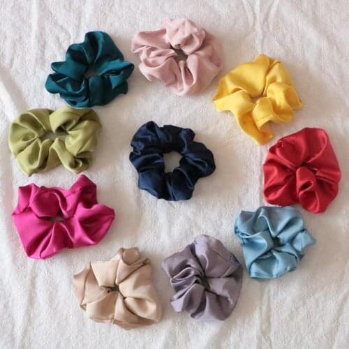 10pcs/lot Velvet Elastic Hair Ring Horsetail Solid Color Large Intestine Ring for Girl Women Hair Accessories