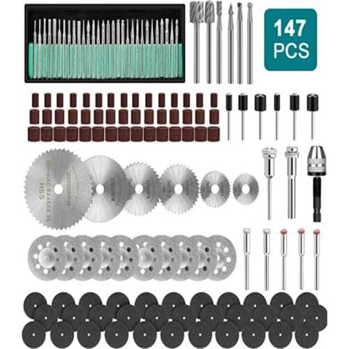 147PC electric grinding accessories set electric grinding crane accessories combination grinding polishing cutting