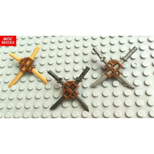 20pcs/lot MOC Bricks weapons figure support with Ninja Sword fit with 21459 Educational Building Blocks DIY Toys children Gifts