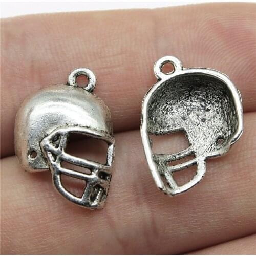 20pcs 20x15mm Pendants American Football Helmet Charm Football Helmet Pendants Football Helmet