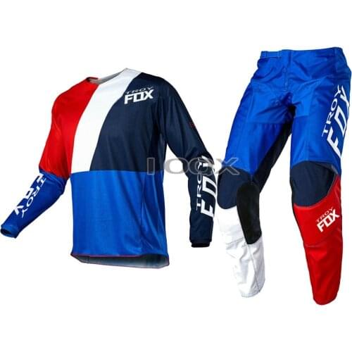 2021 MX 180 LOVL SE Blue Red Dirt Bike Gear Set Motocross Motorcycle Mountain Bicycle Offroad Suit Mens Jersey Pants