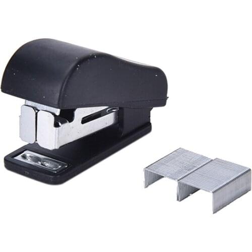 4*1.7*2.8cm Geometric Manual Stapler Random Color Staples Set Mini Stationery Office Accessories School Supplies