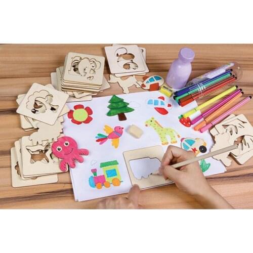 56 Different Templates Children Learn Painting Tools Baby Doodle Painting Template Set Educational Toys For Children