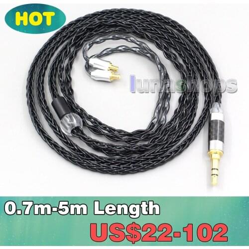 8 Core Silver Plated Black Earphone Cable For Audio Technica ATH-CKR100 ATH-CKR90 ATH-CKS1100 ATH-CKR100IS CKS1100IS LN006589