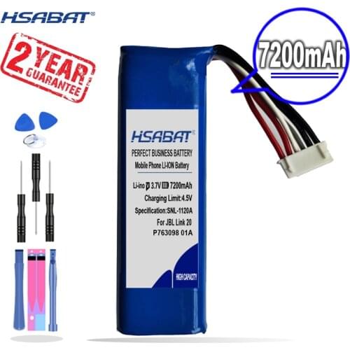 New Arrival [ HSABAT ] 7200mAh P763098 01A Replacement Battery for JBL link 20 Wireless Bluetooth Speaker