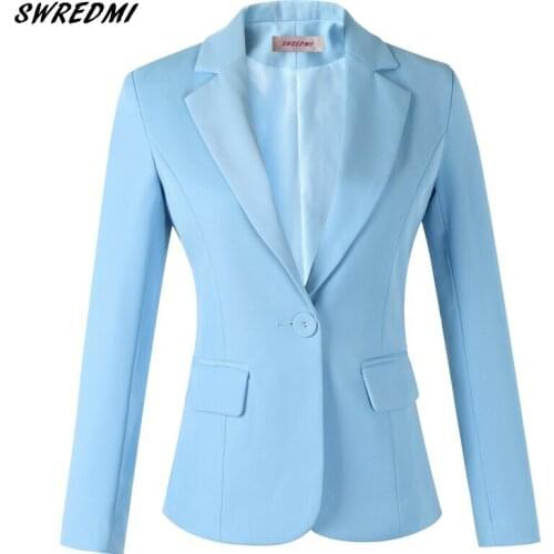 Fashion Style Spring Autumn Blazer Jackets Slim Outwear Suit Coats Business Office Lady Leisure Blazer Plus Size XS-4XL SWREDMI
