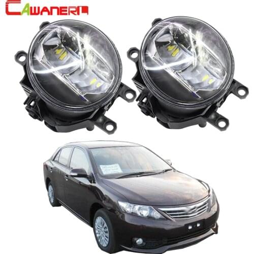 Cawanerl Car Fog Light Kit 4000LM LED Daytime Running Light DRL White 12V Styling For Toyota Allion 2/ii 2007 2008 2009 2010